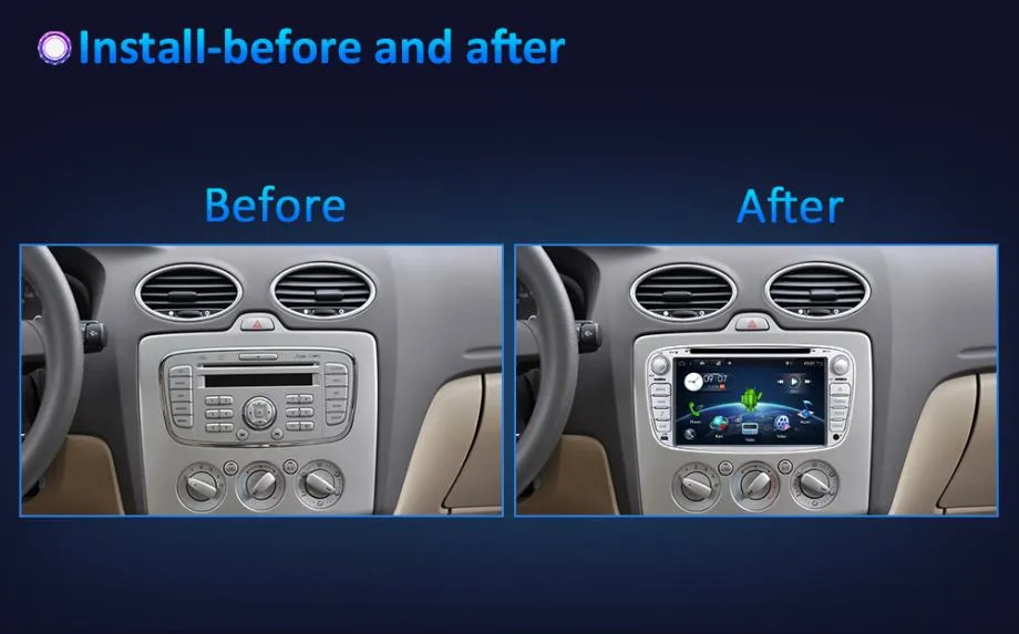 2din radio android ford focus original gps srebrni - slika 15