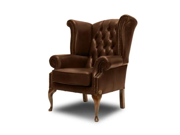 chesterfield fotelja plainwing | 1-sjedište | cloudy brown old - slika 2