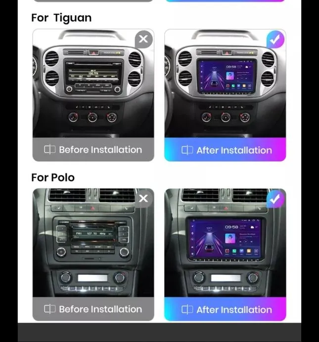vw golf passat caddy b6 b7 transporter multimedija android navigacija - slika 3