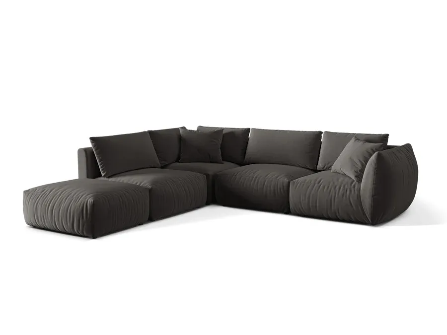 kutna garnitura chris 295x290cm, materijal: baršun - slika 2