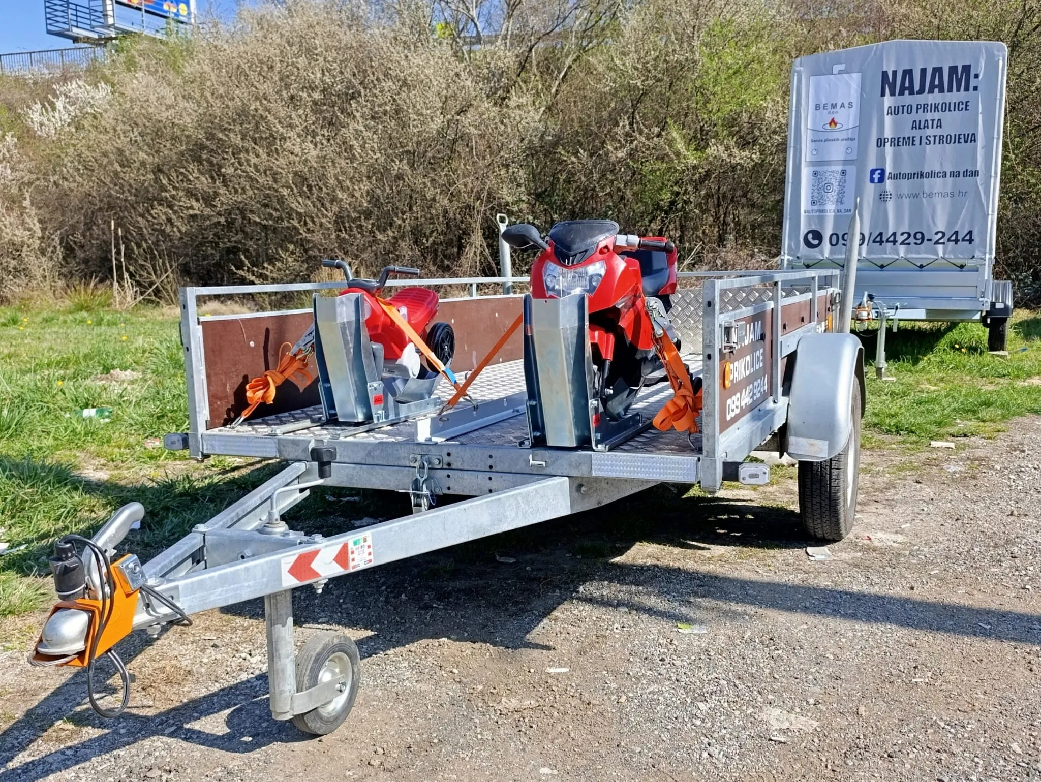 najam/iznajmljivanje/rent a moto prikolice-sesvete/zagreb - slika 2