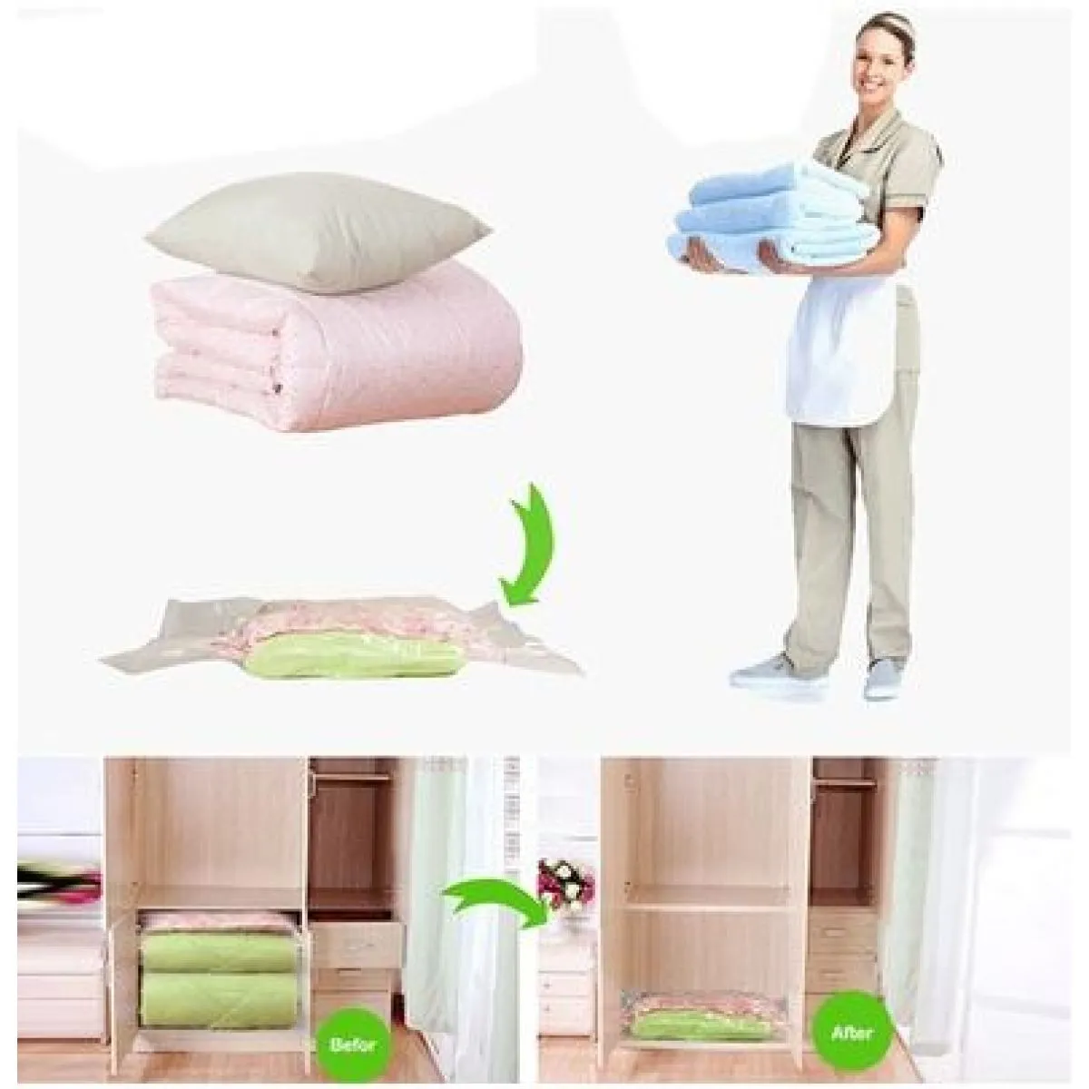 (3kom l paket) vakum vreće space bag -l dimenzije 80 x 100 cm - slika 9