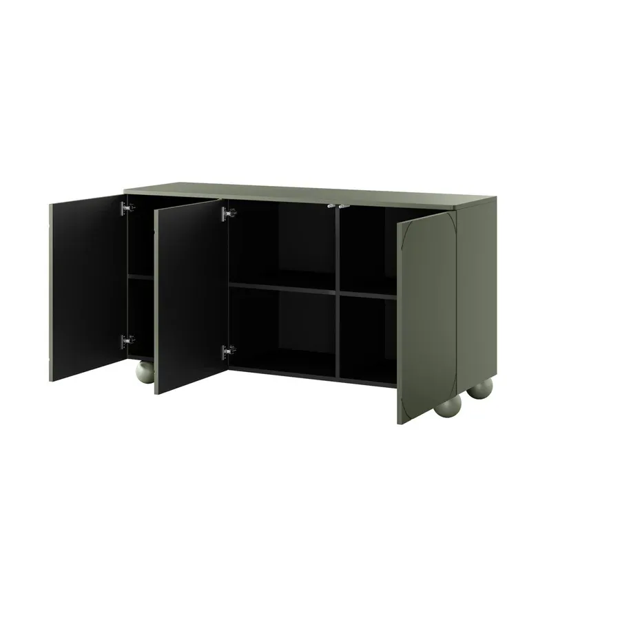 komoda sonatia 150cm, 3 vrata, materijal: mdf - slika 2