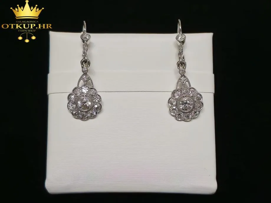 ZLATNE NAUŠNICE S DIJAMANTIMA 1,40ct / R1, RATE ! - Zagreb