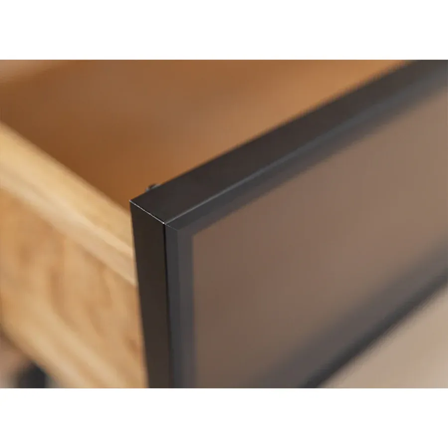 tv komoda modern loft 160x50cm, materijal: masivno drvo hrast - slika 10