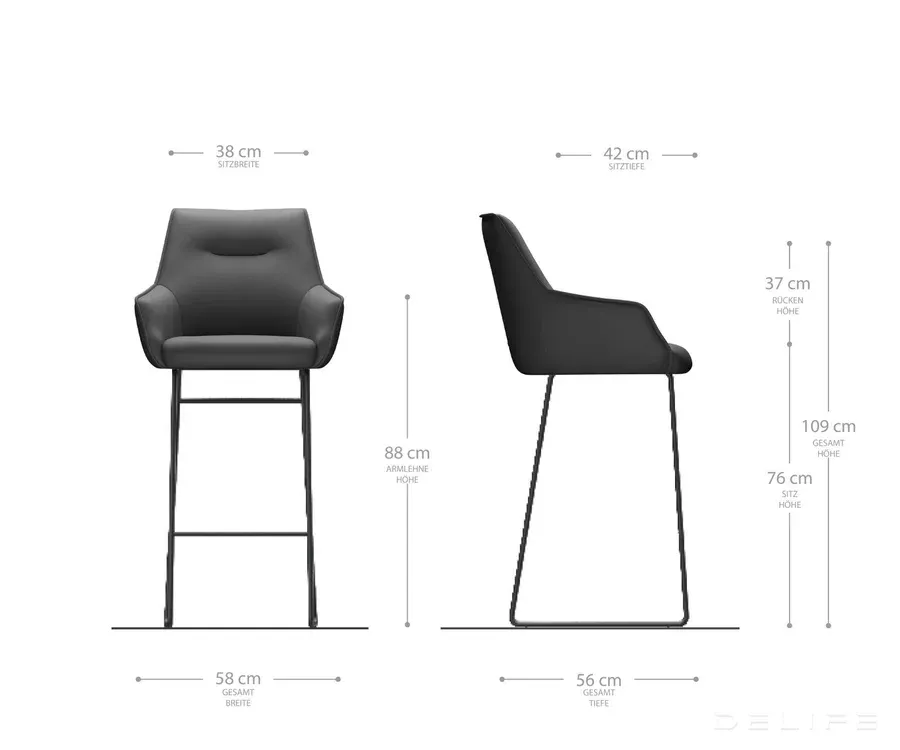 barska stolica alja flex, materijal: mikrofibra/boucle - slika 5