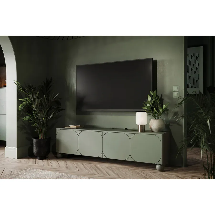 komoda sonatia 200cm, 4 vrata i 1 ladica, materijal: mdf - slika 7