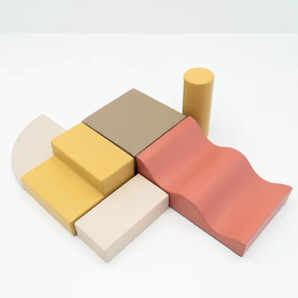 set od 6 pjenastih blokova soft play - pastelno ružičasti istraživač - slika 11