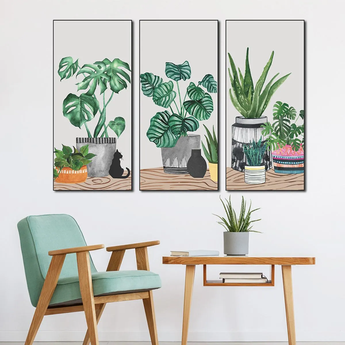 zidna naljepnica u tri dijela plants - slika 4