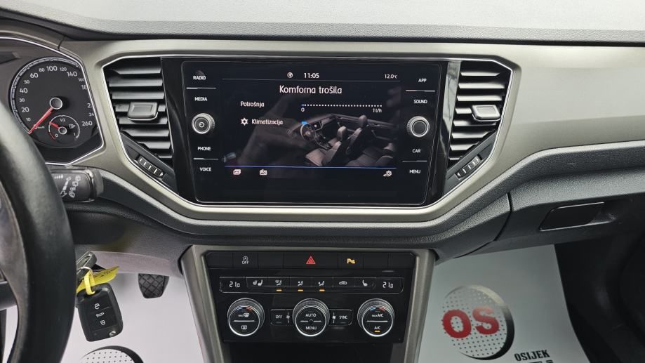 vw t-roc 1,0 tsi,fuul led,climatronic,pdc,gr.sjedala,alu 17,tempomat - slika 12