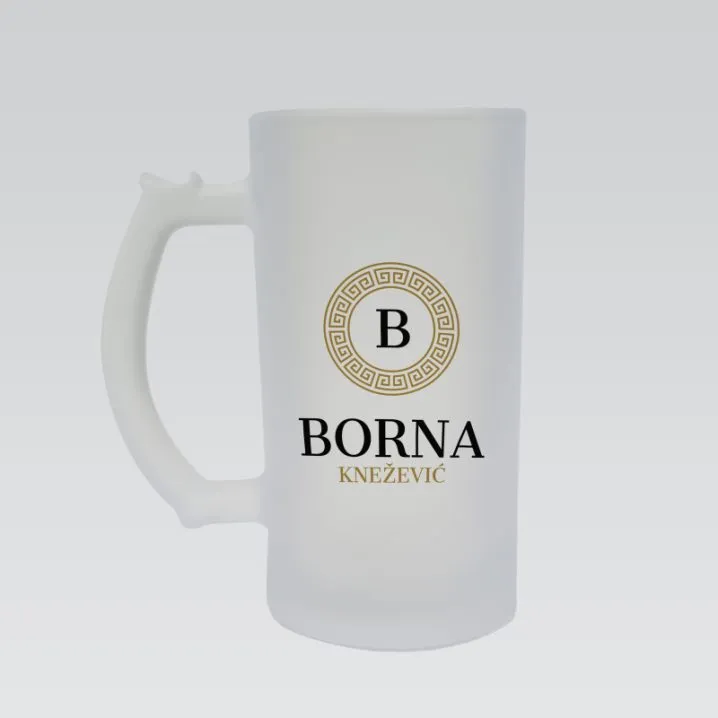 personalizirana staklena pivska čaša /krigla - slika 2