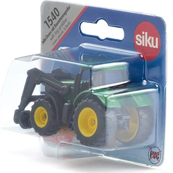 siku traktor john deere 6215r s prednjom grabilicom za trupce - slika 6