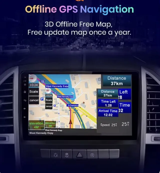 mercedes vito 3 w447 2014-2021 original android navigacija kamera wifi - slika 5
