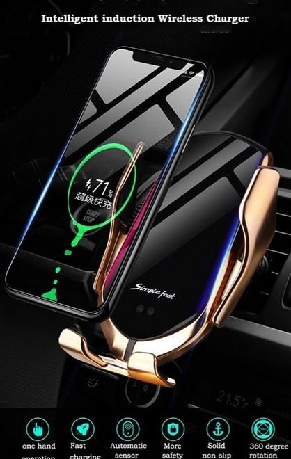 (2u1) ultra brzi auto punjač plus držač + račun - slika 3