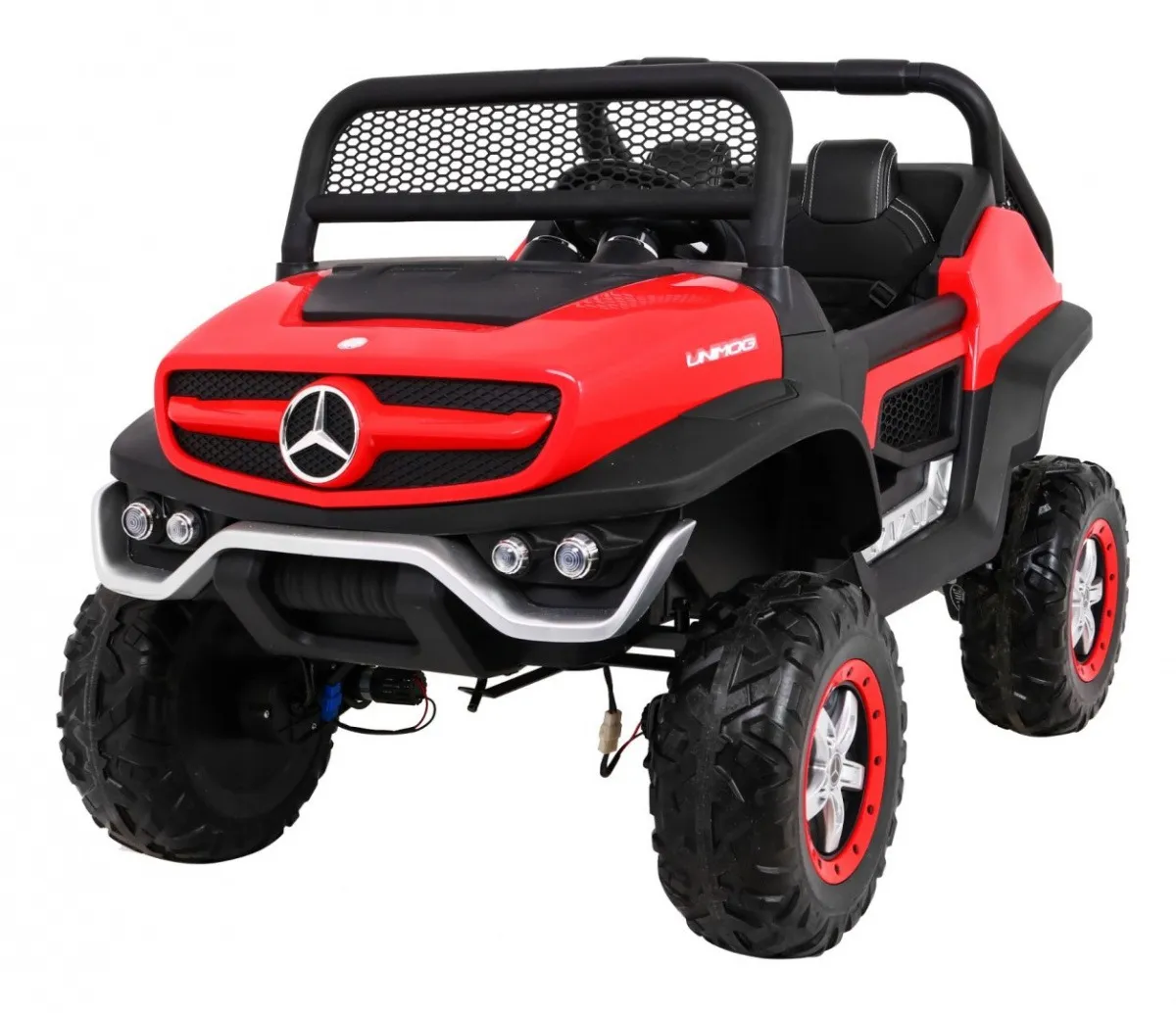 Licencirani auto na akumultor Mercedes BENZ UNIMOG - crveni - Mursko Središće