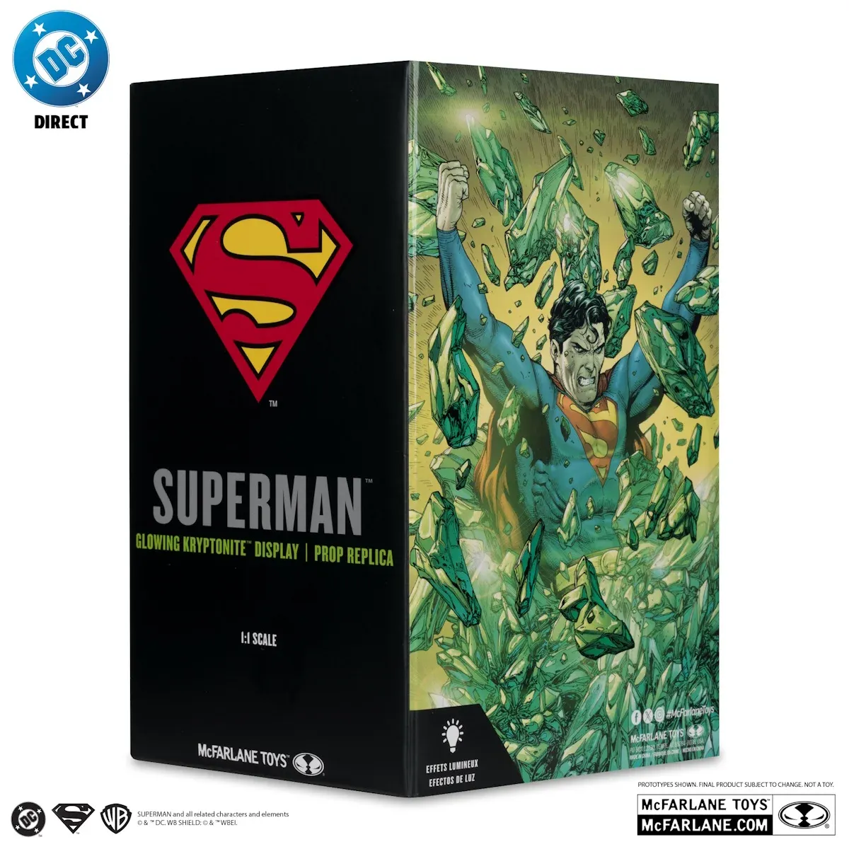 superman glowing kryptonite display replica - slika 9