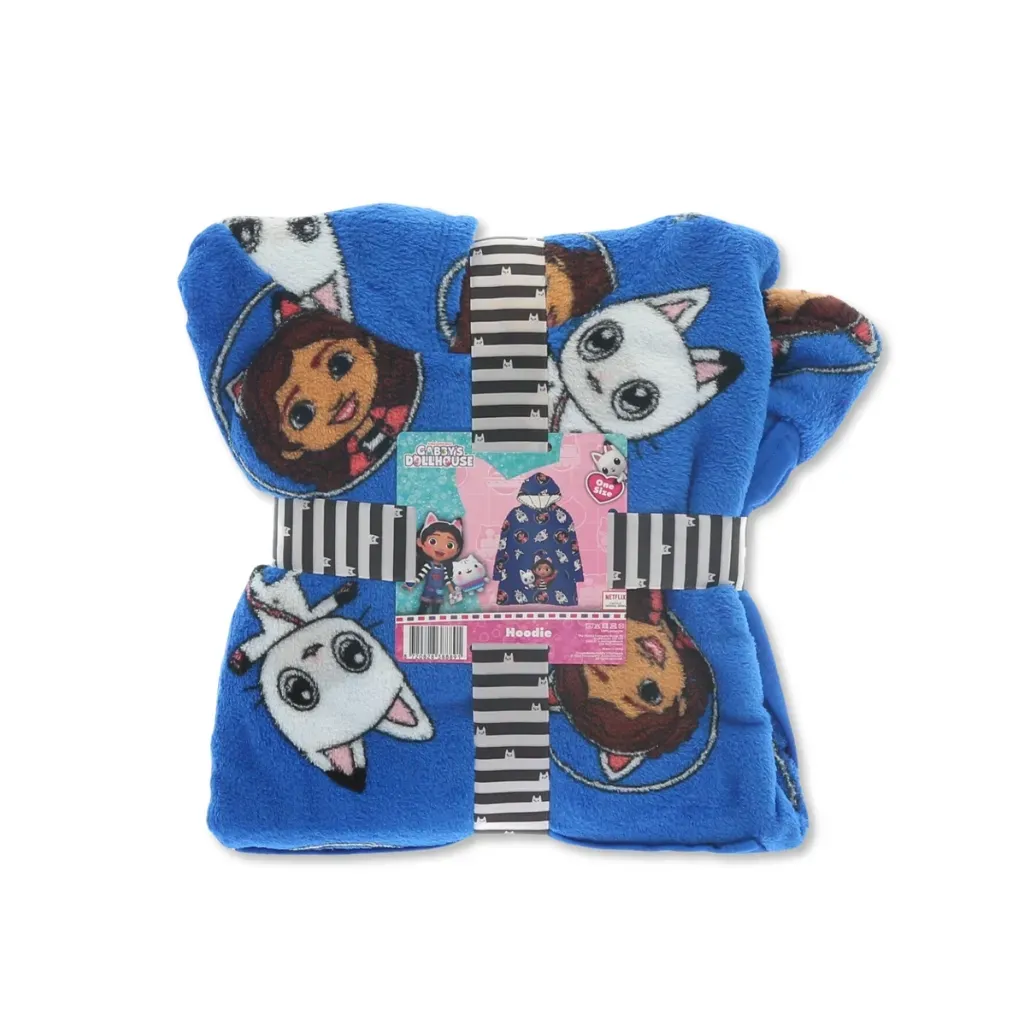 gabby’s dollhouse dječja hoodie deka, plava - slika 3