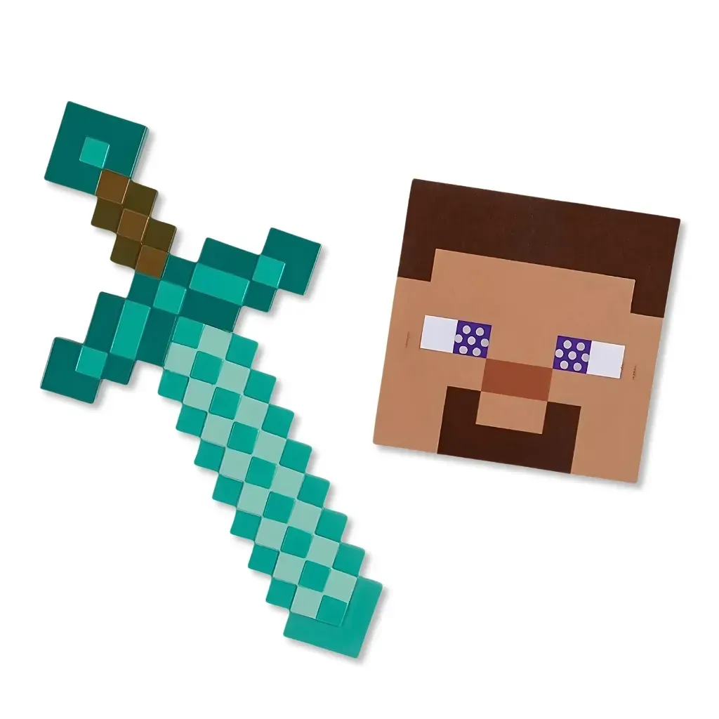 Minecraft Steve dječja maska + Minecraft Diamond Sword, 51cm - Zagreb