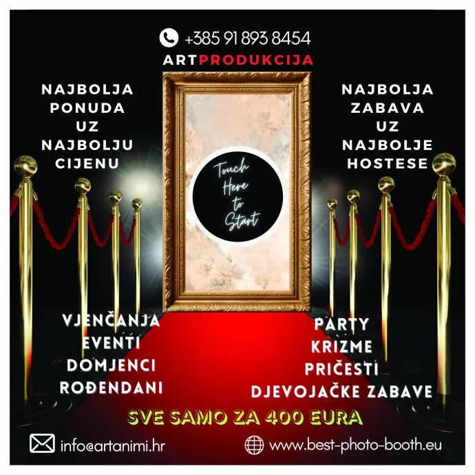 photo booth mirror & 360° video – najam za vjenčanja i evente - slika 6
