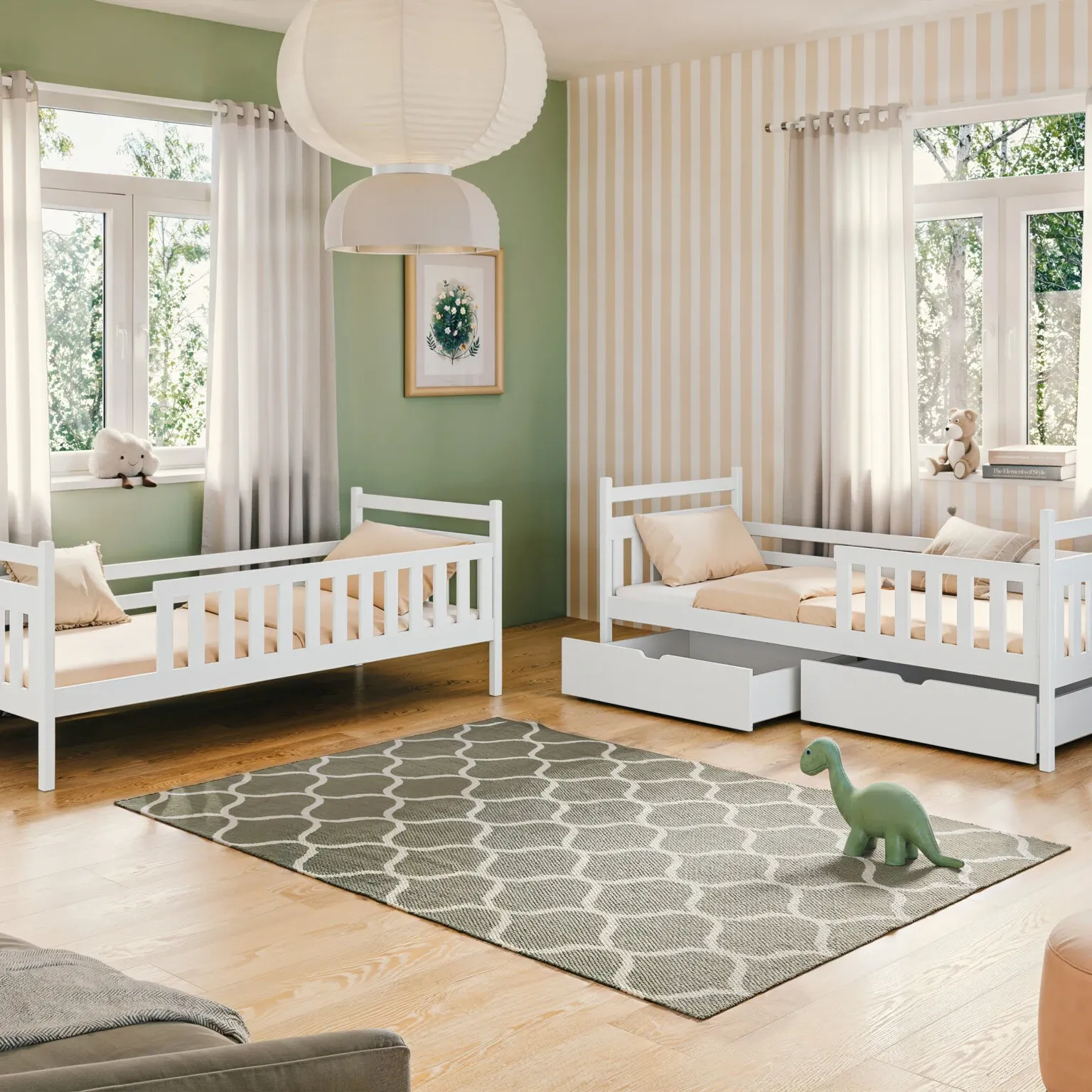 drveni dječji krevet na kat monika 180×80 – puno drvo - slika 5