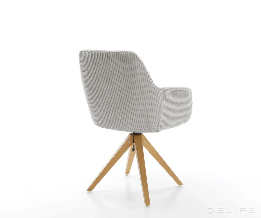 blagovaonska stolica pejo, materijal: rebrasta tkanina - slika 3