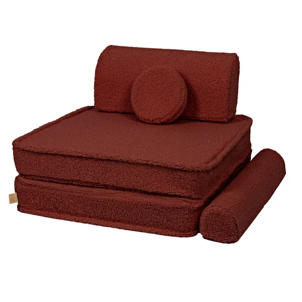velika modularna sofa za djecu - premium smeđa - slika 4
