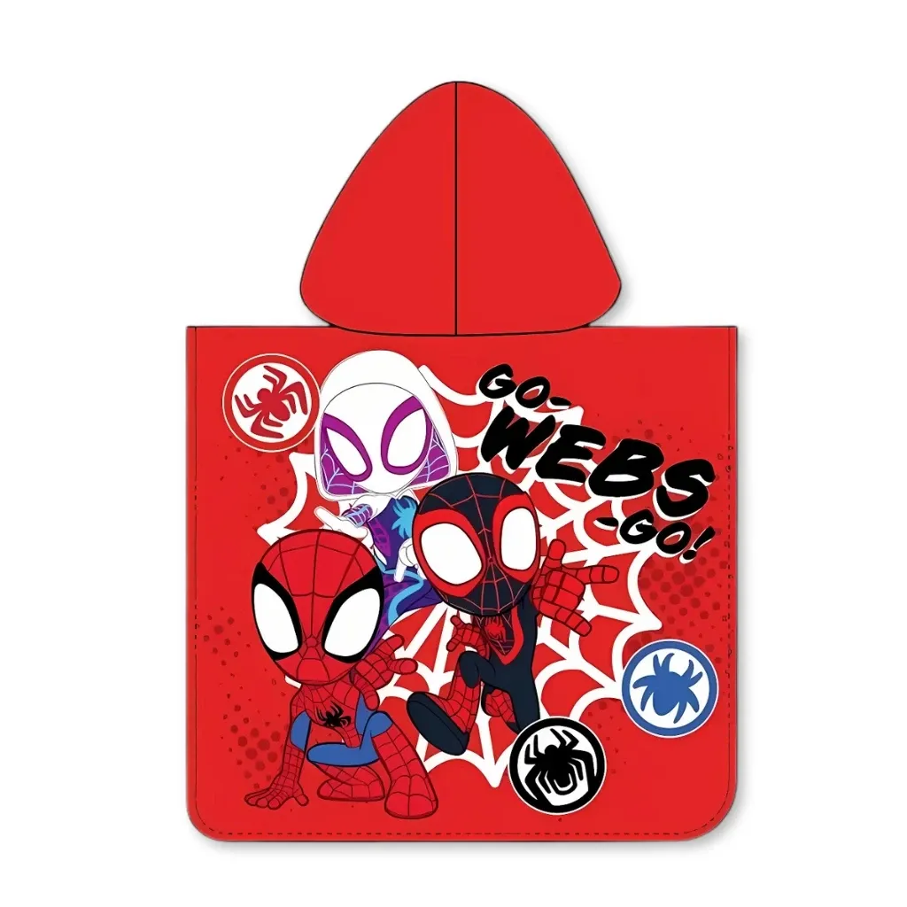spider-man ‘team spidey’ dječji poncho za plažu, 50×115 cm - slika 2