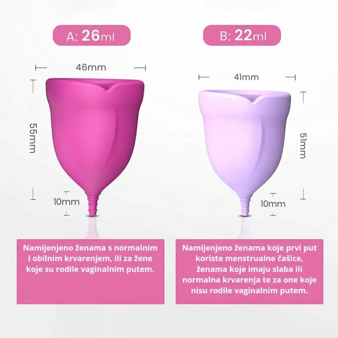 menstrualne čašice, femometer rose - slika 2