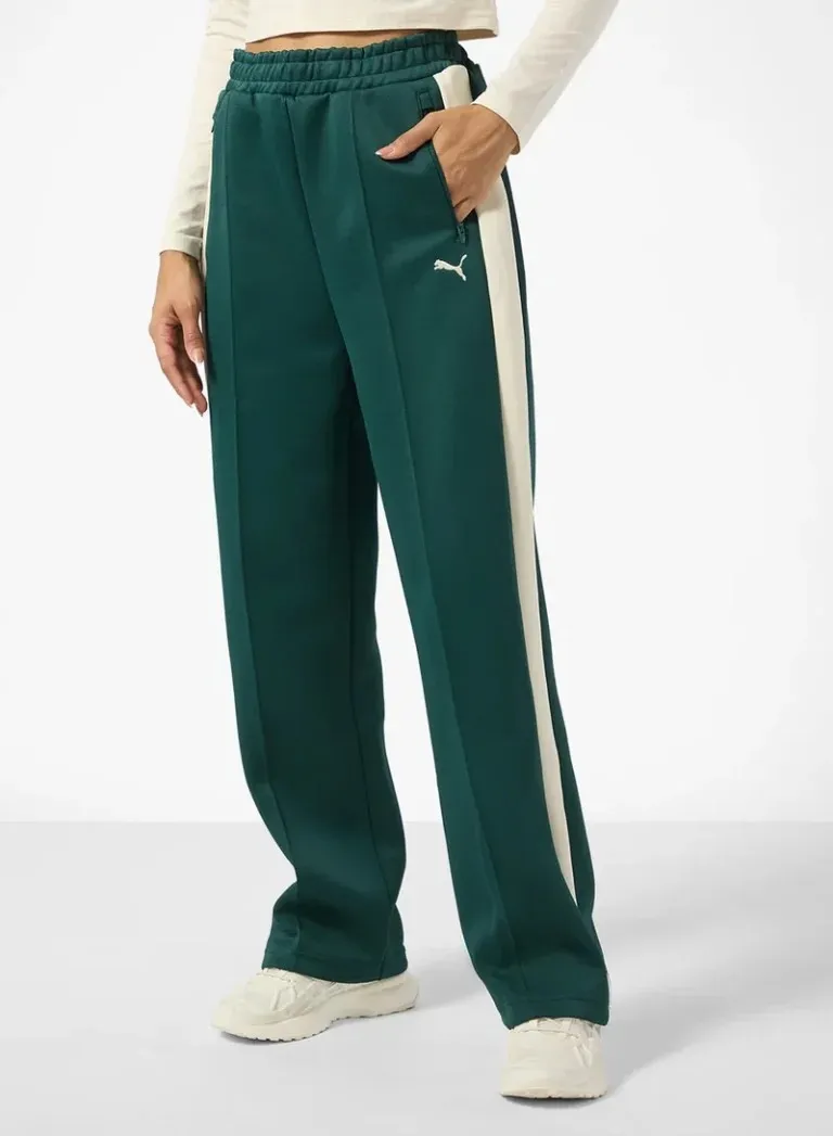 puma t7 always on straight track pants green - slika 1
