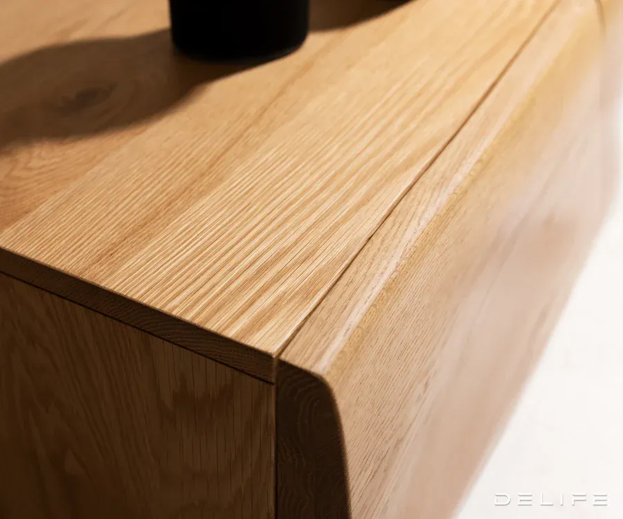komoda new live-edge 145 cm, materijal: hrast - slika 6