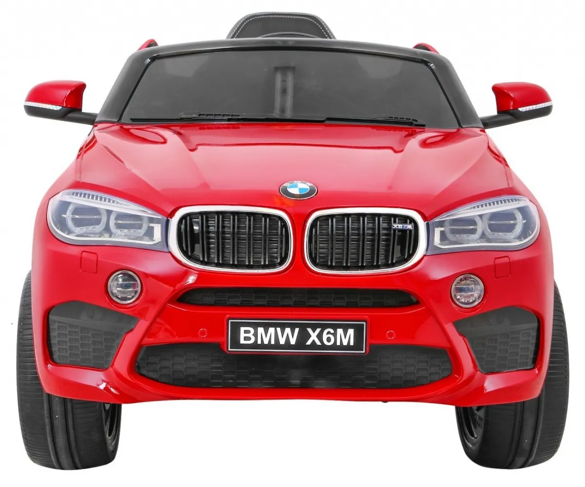 licencirani auto na akumulator bmw x6m - crveni/lakirani - slika 3
