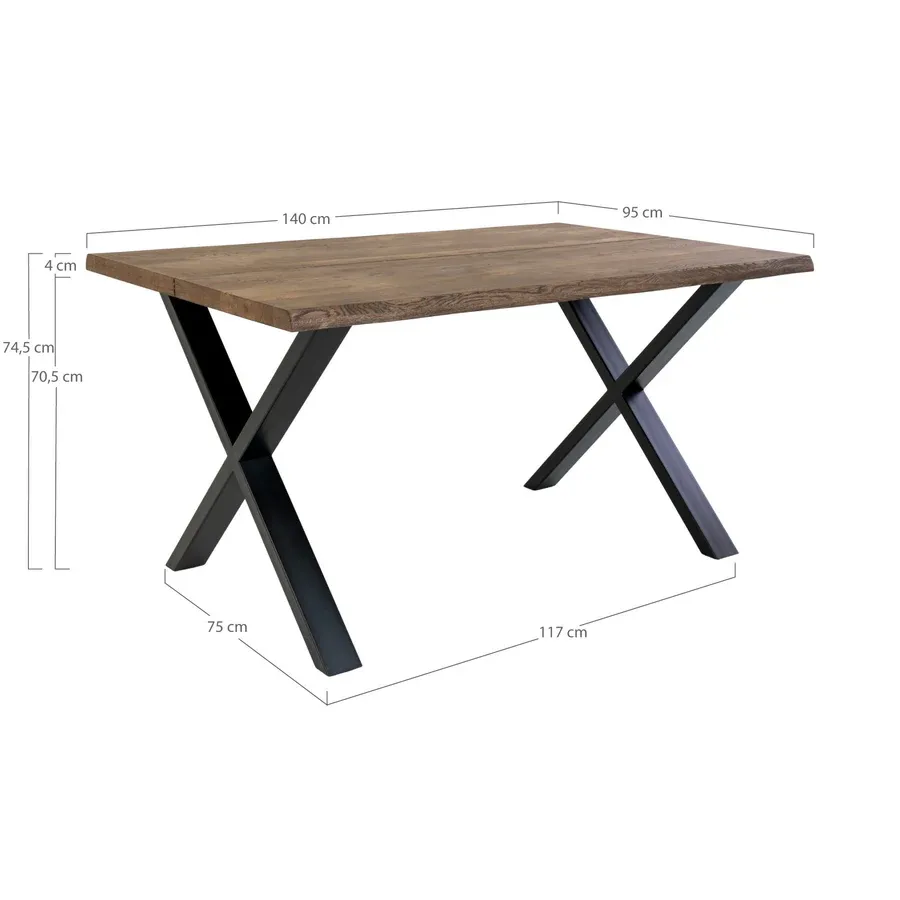fiksni stol toulon 95x140x75cm, materijal: hrast - slika 3