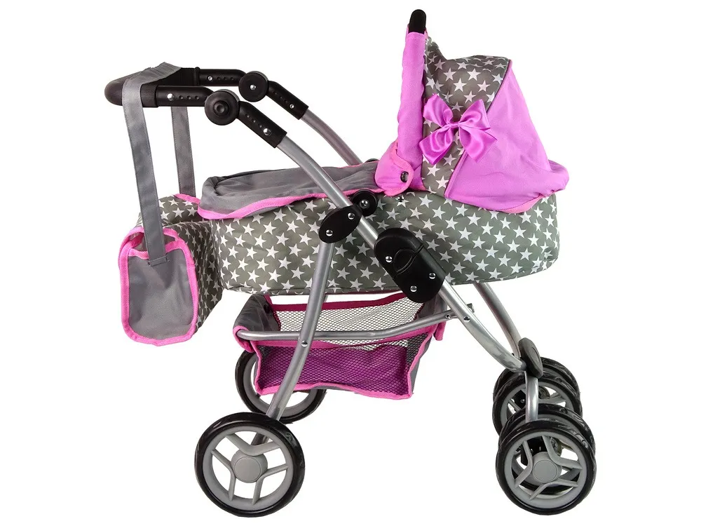 kolica za lutke carrycot bag - siva - slika 11