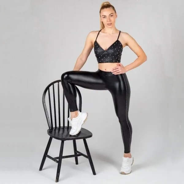 kožne tajice sa zakovicama - leatherlove - slika 2