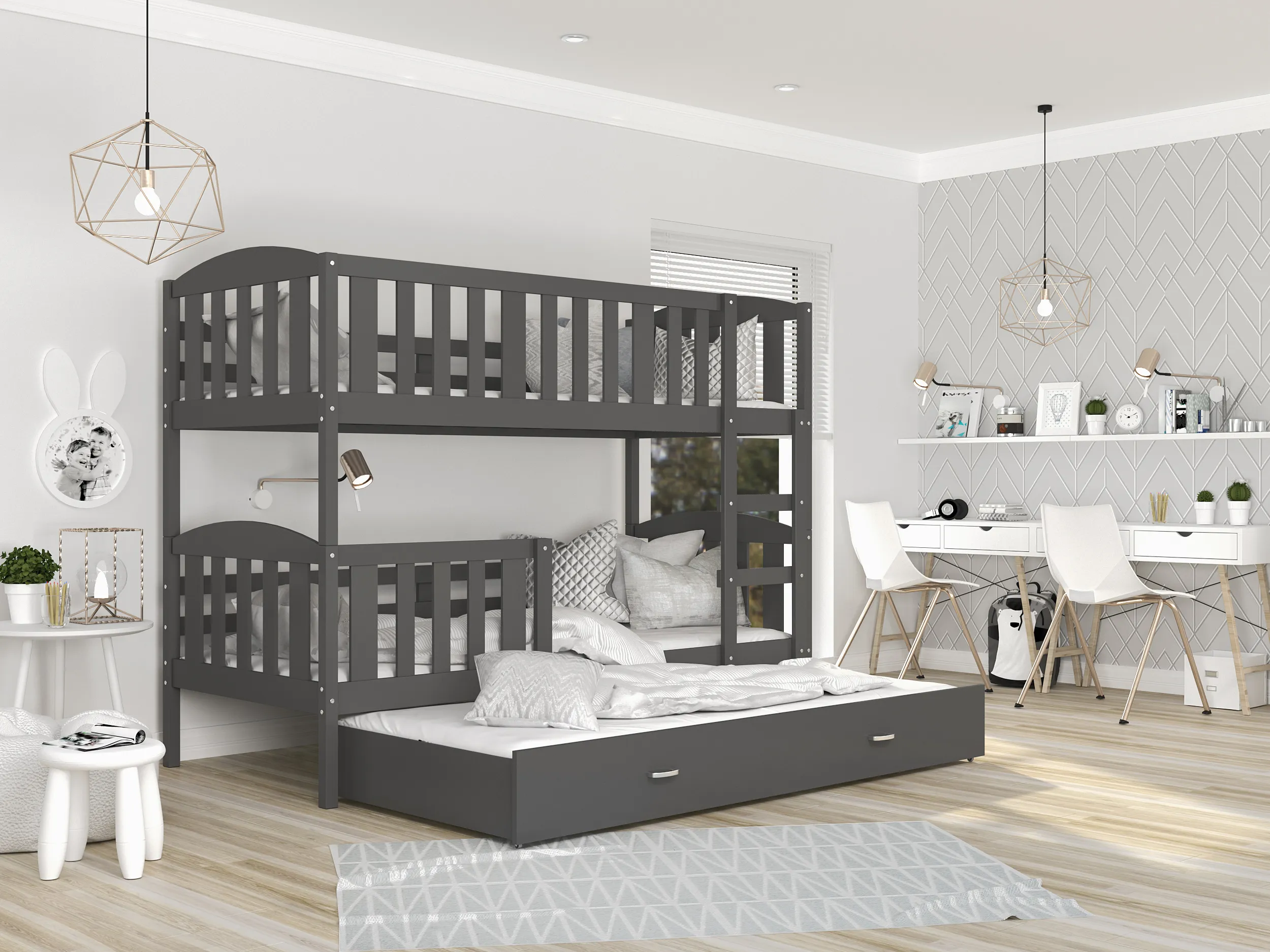 kubus 3 dječji krevet s tri ležaja 190×80 - slika 3