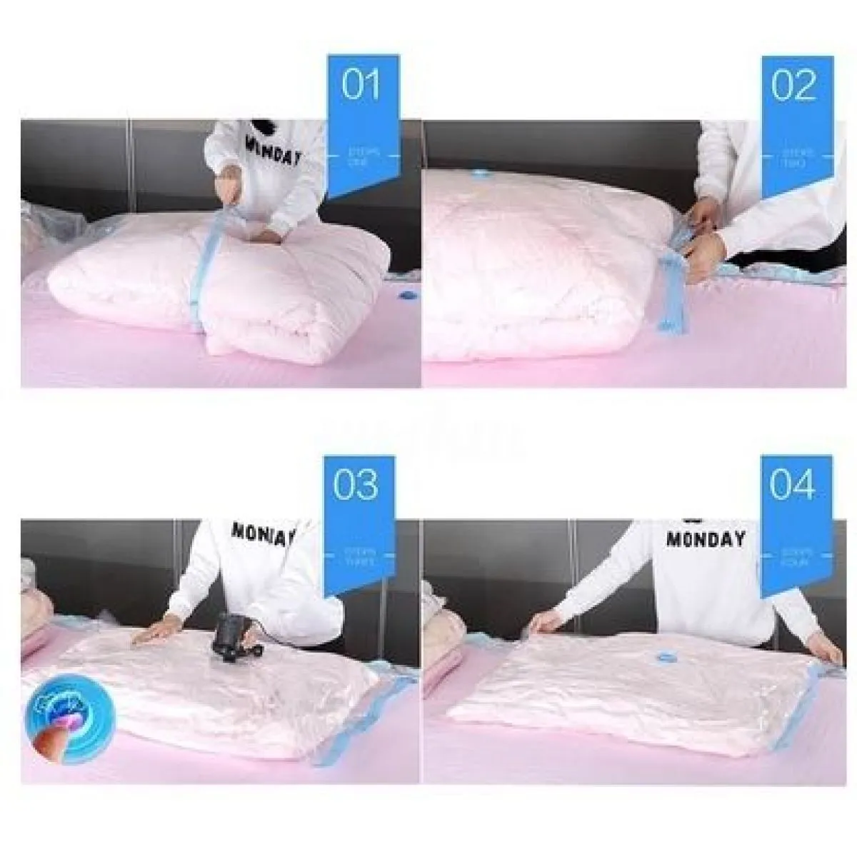 (4kom paket) vakum vreće space bag -xxl dimenzije 120 x 80 cm - slika 9