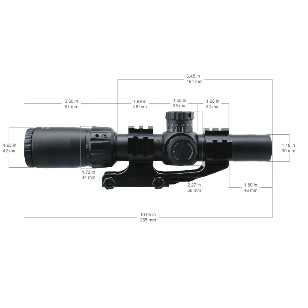 vector optics mustang 1-4x24 - slika 8