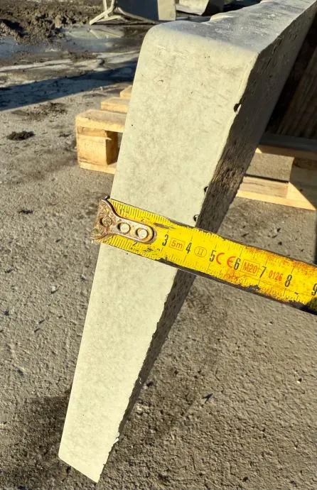 betonski parapet za panel ogradu 2d/3d - novo - imitacija kamena - slika 6