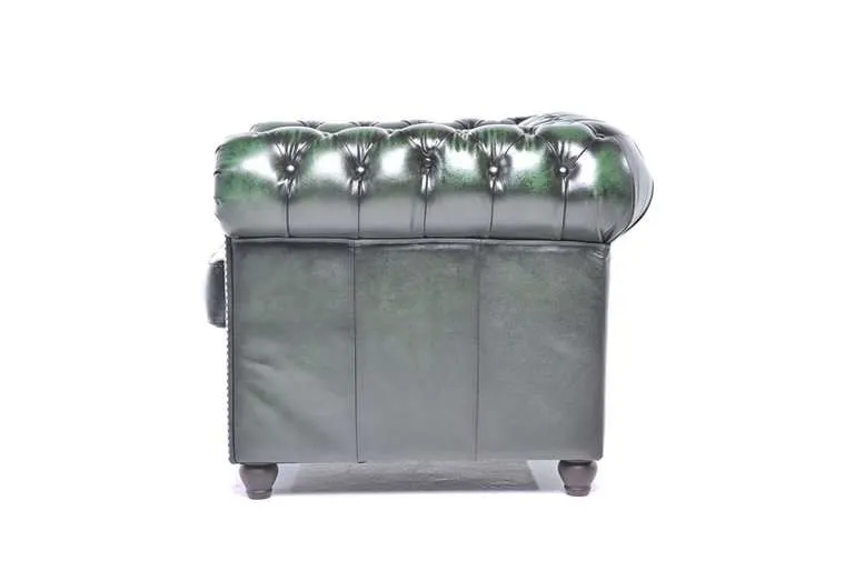chesterfield fotelja original leather | 1-sjedište | wash off green - slika 2