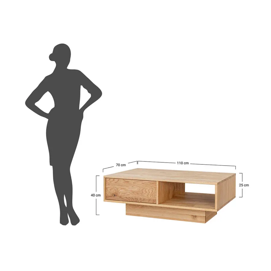 klub stolić collodi 110x70cm, materijal: masivno drvo hrast - slika 10