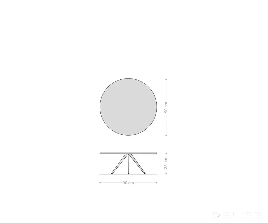 klub stolić delron 90x90cm, materijal: keramika - slika 9
