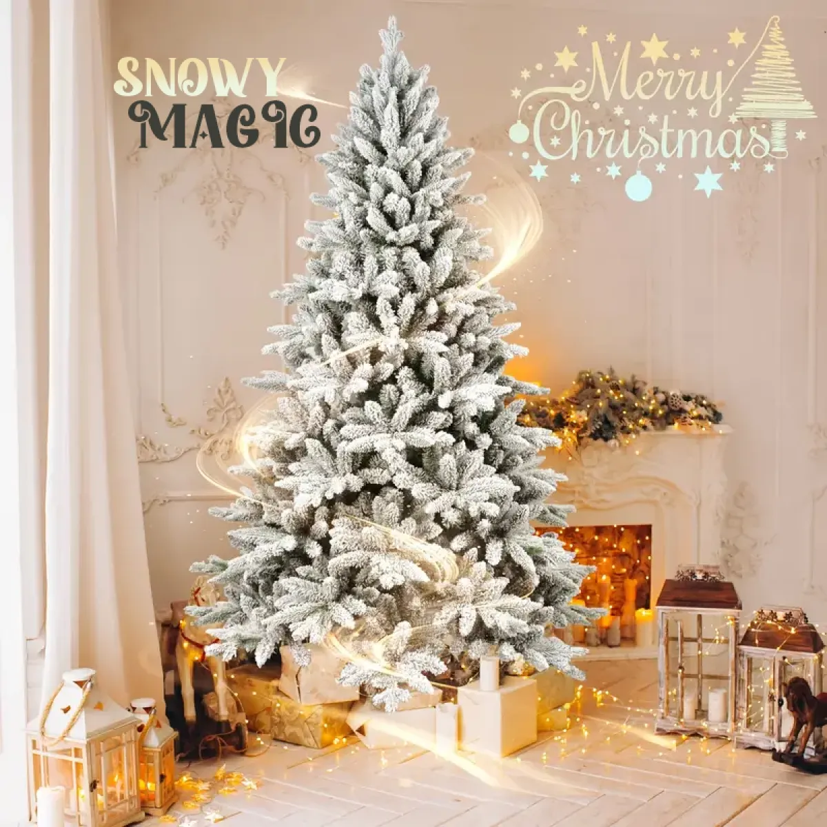 (180cm) Snowy Magic - Umjetno božićno drvce sa snijegom - Zagreb