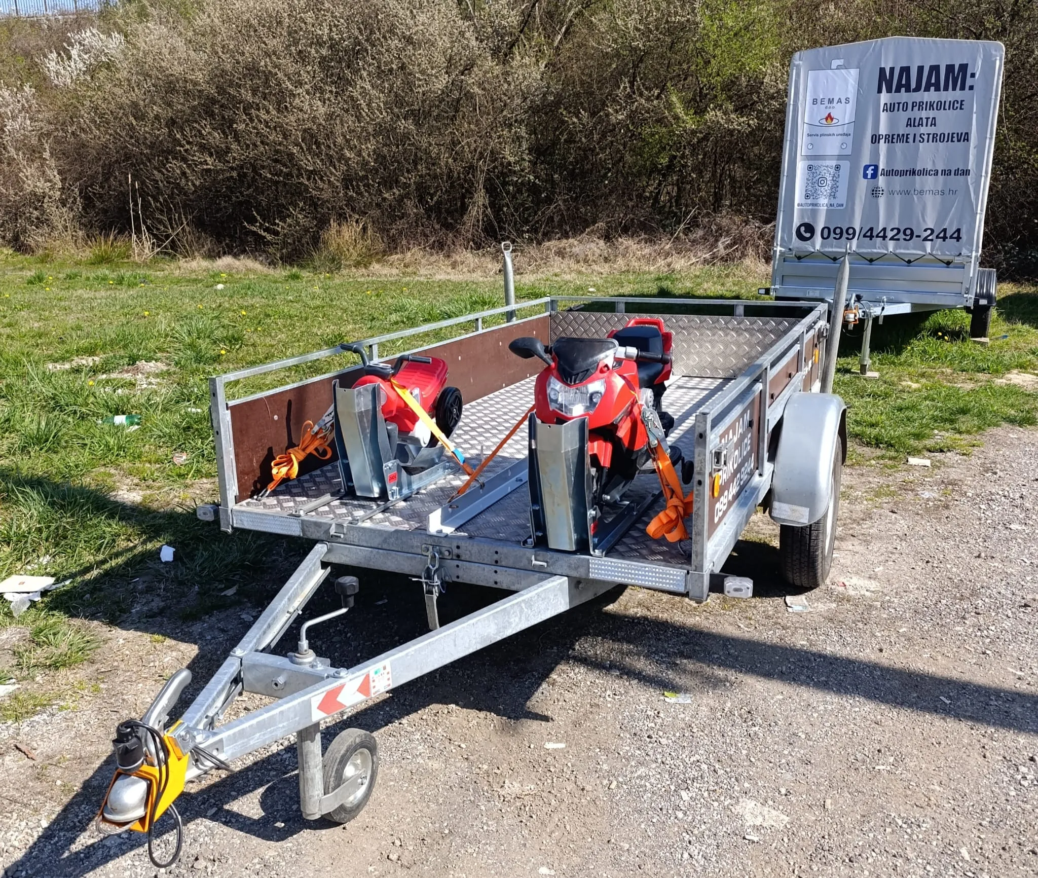 najam/iznajmljivanje/rent a moto prikolice-sesvete/zagreb - slika 3