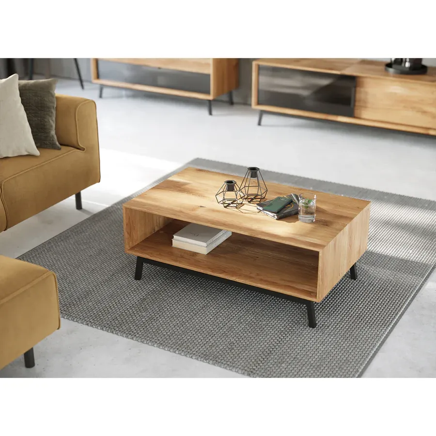 klub stolić modern loft 100,50x60cm, materijal: masivno drvo hrast - slika 7