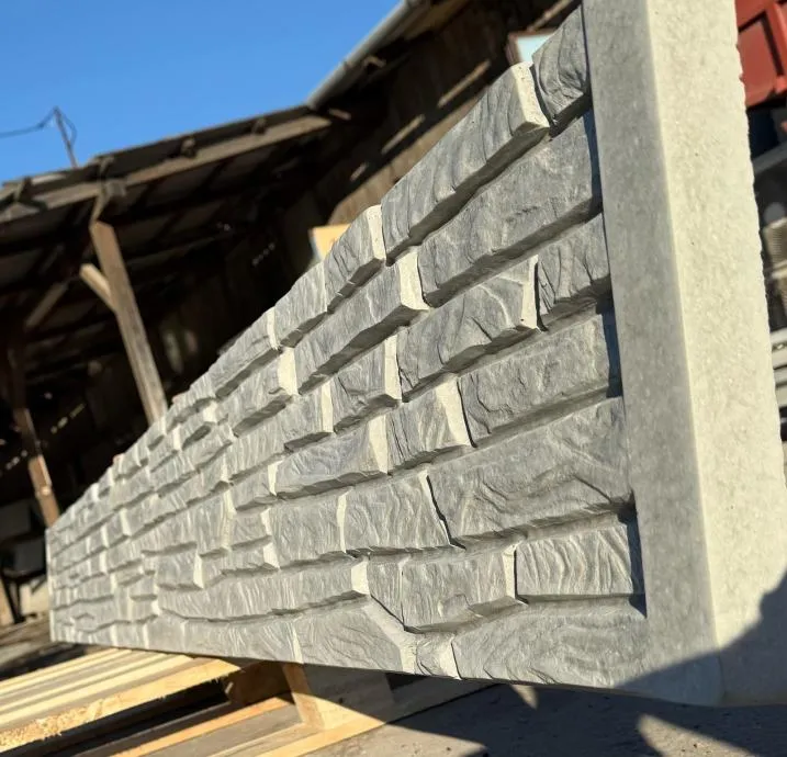 betonski parapet za panel ogradu 2d/3d - novo - imitacija kamena - slika 3