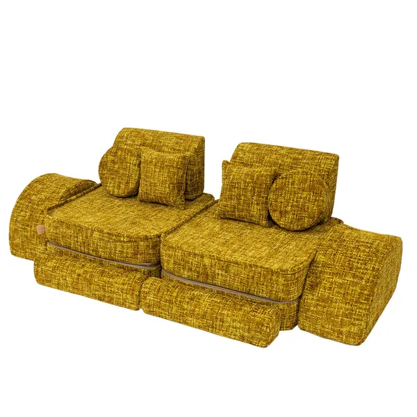 srednja modularna sofa za djecu - tangle honey mustard plus - slika 2