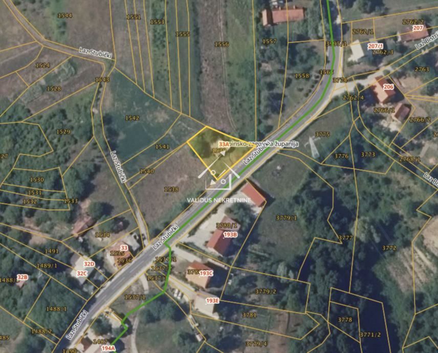 građevinsko zemljište s legaliziranim objektom, laz stubički, 575 m2 - slika 2