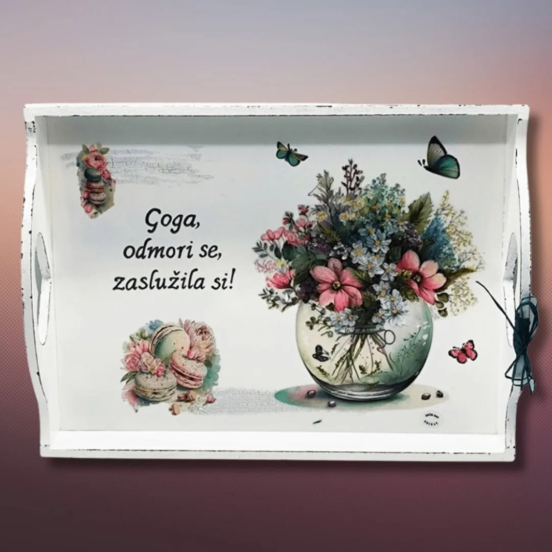 poslužavnik za posluživanje – personalizirani drveni poslužavnik - slika 2
