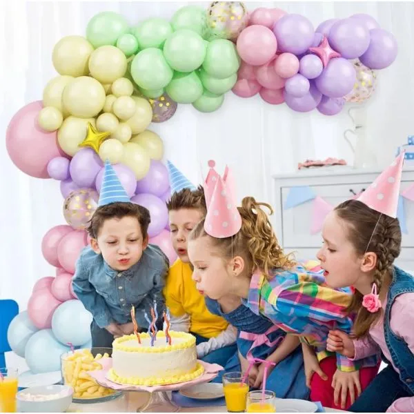 luk od balona - pastel (91 balon u setu) - slika 9