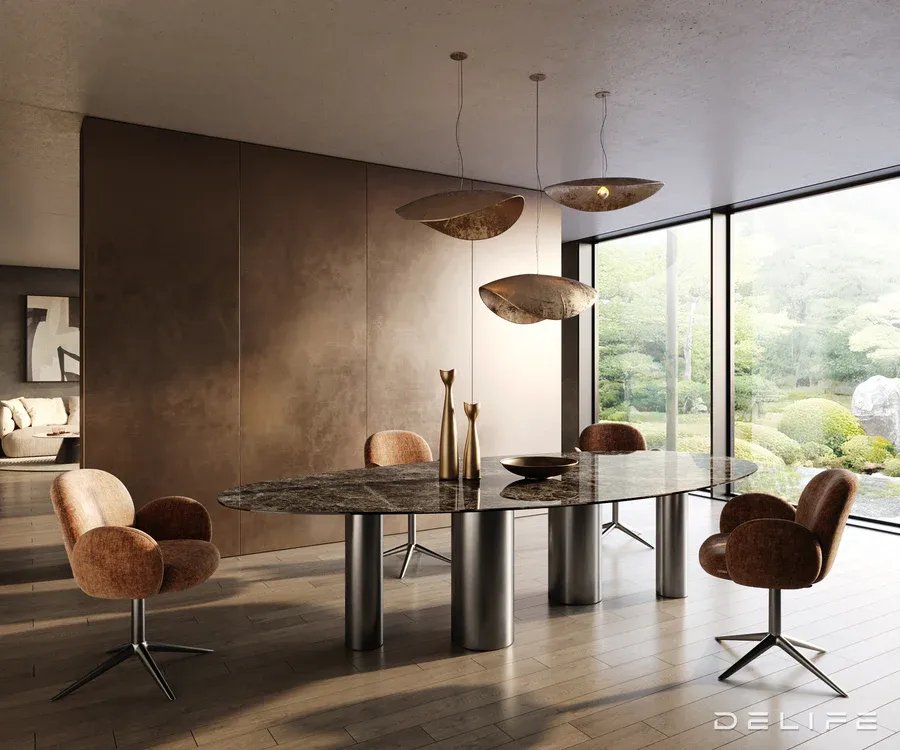 blagovaonski stol edge 315x150cm, materijal: keramika laminam emperado - slika 3